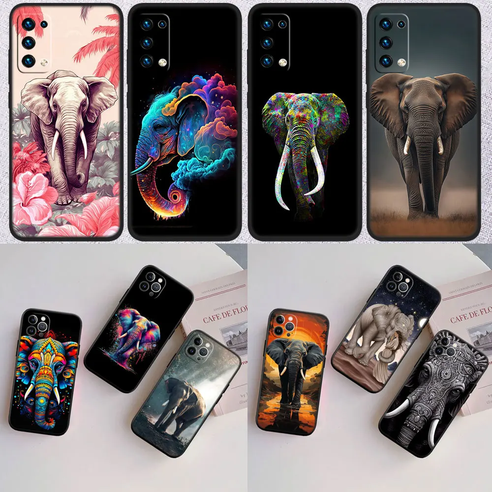 AR6 Animal Elephant Shell Phone Case for Samsung Galaxy Note 10 20 S23 S24 S25 Ultra FE Plus Edge Lite A02S A35 A07 A17