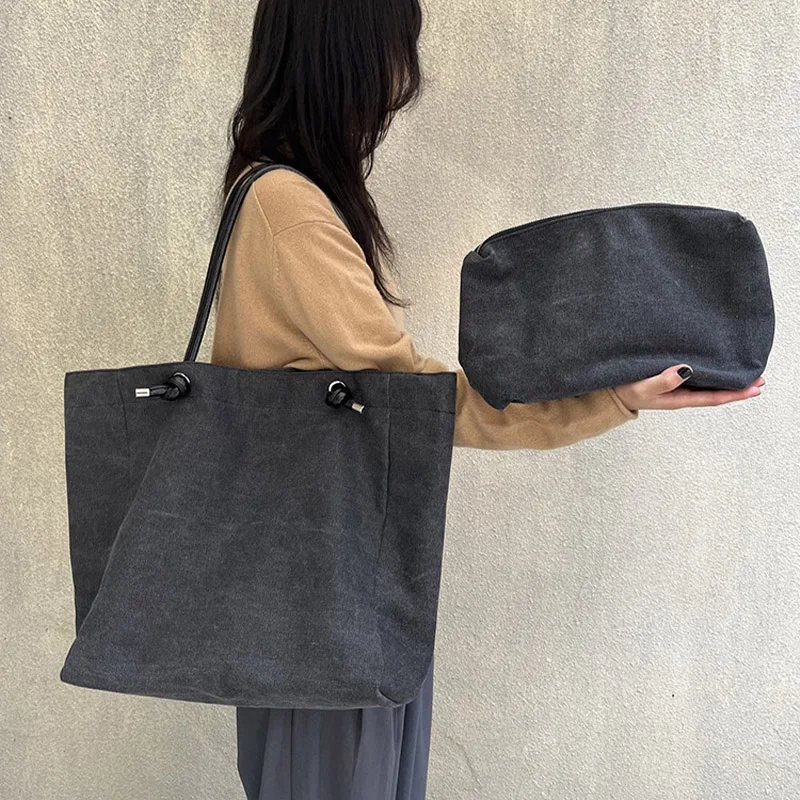 

New Fall and Winter Fashion Large Capacity Tote Bag Luxury Designer High-end Suede Frosted Retro One-Shoulder Handheld Armpit Ba