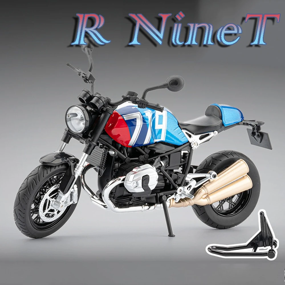 

1:9 Motorcycle R NineT S1000RR Toy Models Alloy Diecast Motorbike Sound Light Shock Absorption Front Wheel Steering for Kid Toys