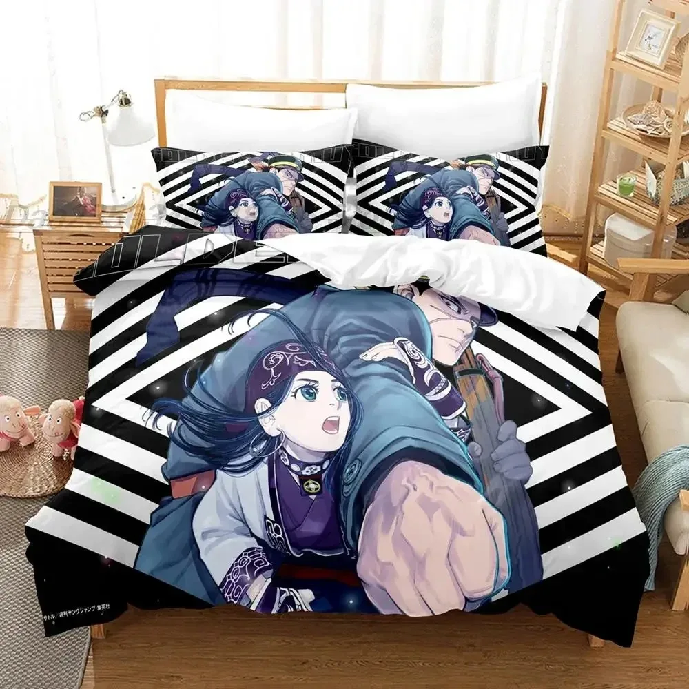 

3D Print Anime Golden Kamuy Bedding Set Bedroom Soft Modern Bedspreads Comefortable Kids Duvet Cover Quilt Cover And Pillowcase