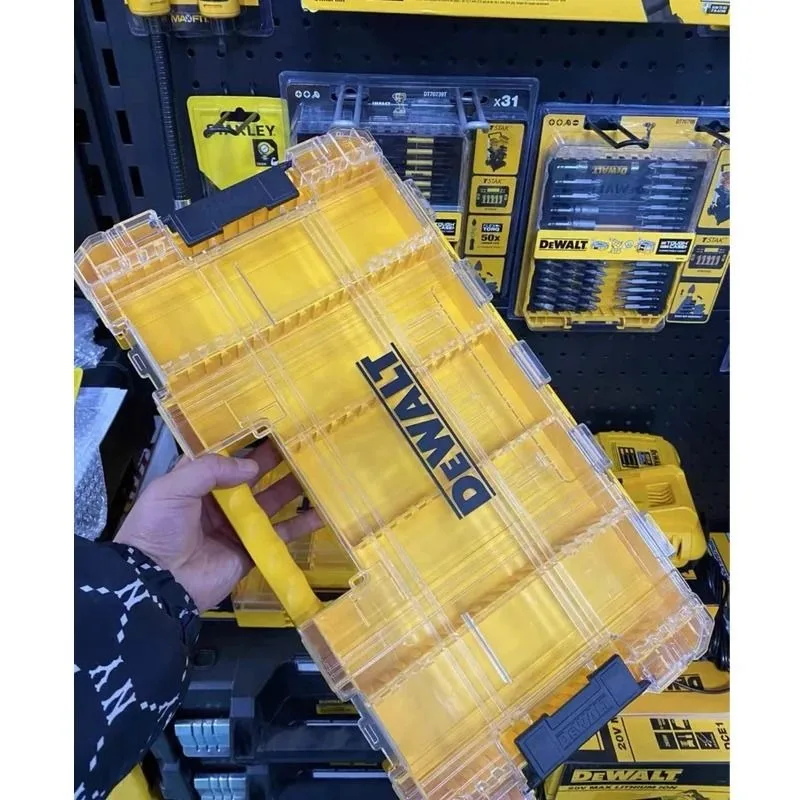 DEWALT N542474 TSTAK Tough Storage Case - Modular, Stackable, Connectable, Clear Lid, for Screwdriver Bits/Small Parts