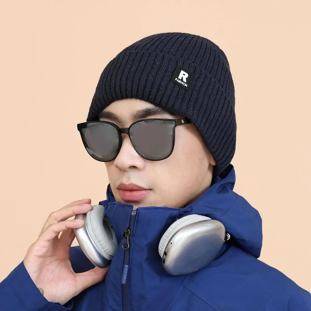 

Knitted Stacking Hat Big Head Circumference Display Face Small Hat Loose Cold Hat Women/Men Warm Ear Protection Hat ﻿