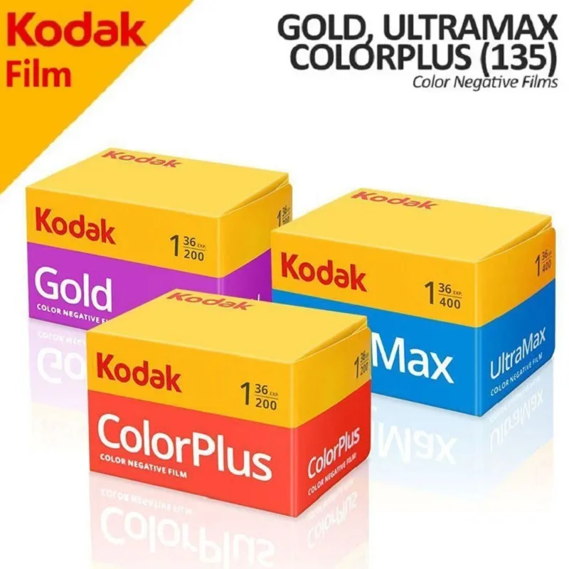 Película a color Kodak de 35 mm, KODAK ColorPlus/200 UltraMax 400/Gold 200, 1-5 rollos para cámara M35/H35, 36 exposiciones por rollo.