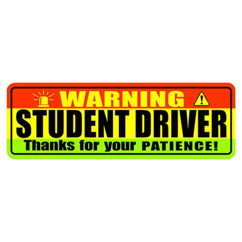 

Learner Driver Sign For Car Reflective Reusable Safety Magnet Student Training Decals Car Student Driver Stickers Removable For