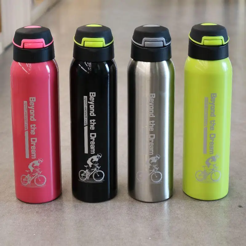 ~500ml Mountain Bike Bicycle Water Bottle Kettle Cycling Thermos Warm Keeping Water Cup 304 Stainless Steel Sports Bottle