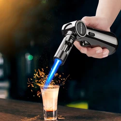 BBQ Kitchen Gas Lighter Windproof Cooking Jet Turbine Lighter Large Capacity Airbrush Jewelry Metal Welding Gift Cigar Lighter