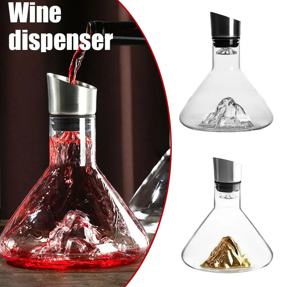 Waterfall Style Fast Red Wine Decanter For Home Use Creative Iceberg Bottom Crystal Glass Filter High-end Wine Decanter P4Y6