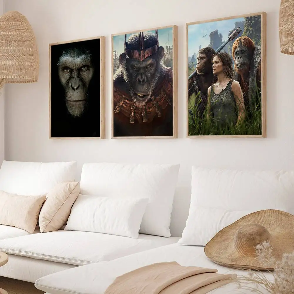 Movie Rise of the Planet of the Apes Poster Wall Canvas Painting for Club Living Room Home Decor - view 2
