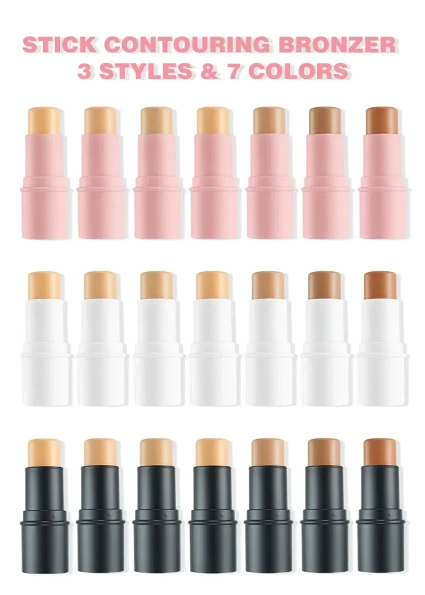 3 Style 7Color Contour Stick Private Label Long Lasting Waterproof Facial Stereoscopic Custom Logo Makeup Wholesale Cruelty Free