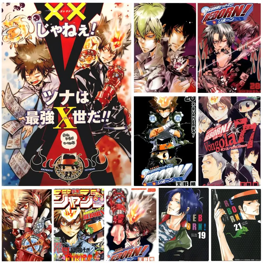 Anime H-HITMAN R-REBORN! Poster HD art, waterproof, sticky wall, home decoration (living room, bedroom, bar), aesthetic