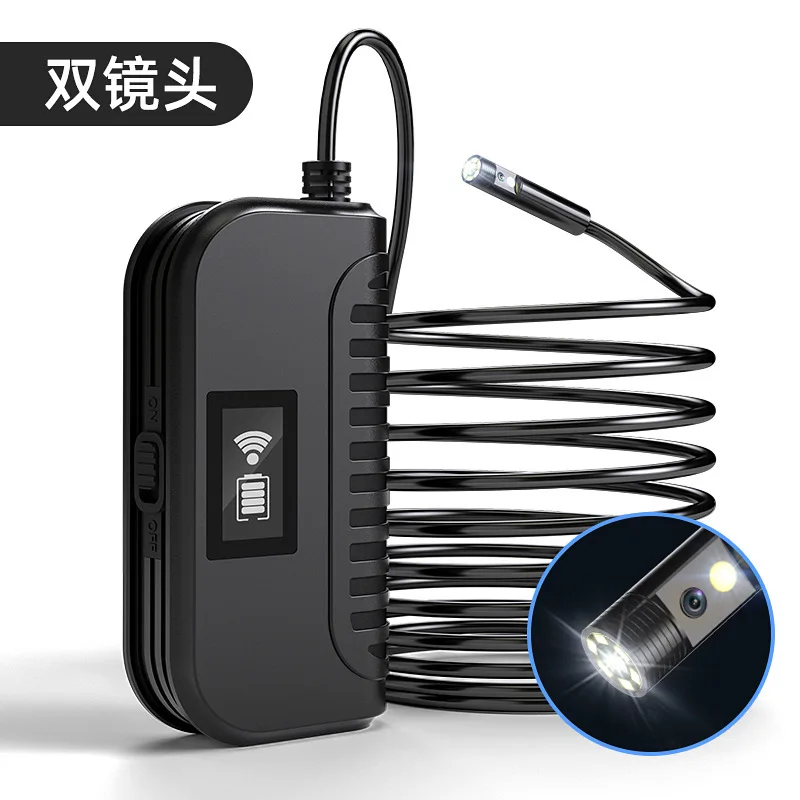 

Dual CameraWiFiHD endoscope Waterproof Camera Can Turn Industrial Pipe Detection