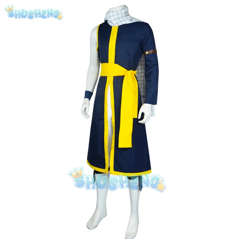 Natsu Dragneel Cosplay Costume Wig Anime Fairy Tail 100 Years Quest Salamander Uniform Stickers Scarf Halloween Party Women Men