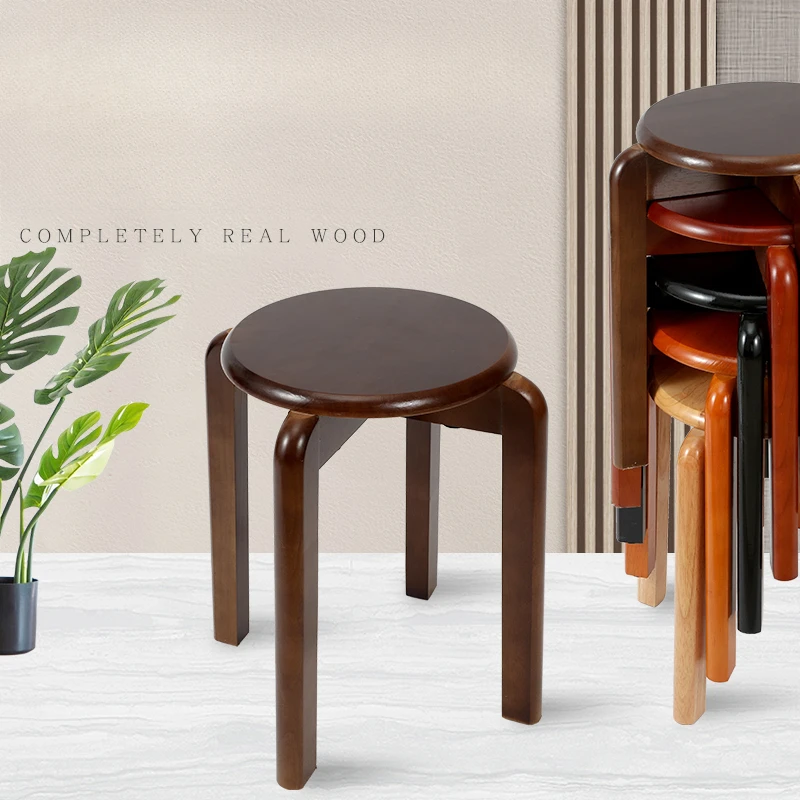 

Wooden Stool Taboret 4 Pcs Hallway Ottoman Tabouret Design Dining Kitchen Room Stools Slats Cadeira Gamer Banks Hocker Home