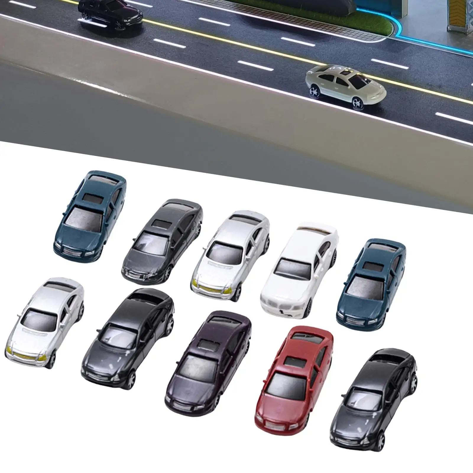 

10x мини-модель автомобиля DIY прочный компактный масштаб 1:75 для стола с ландшафтным макетом