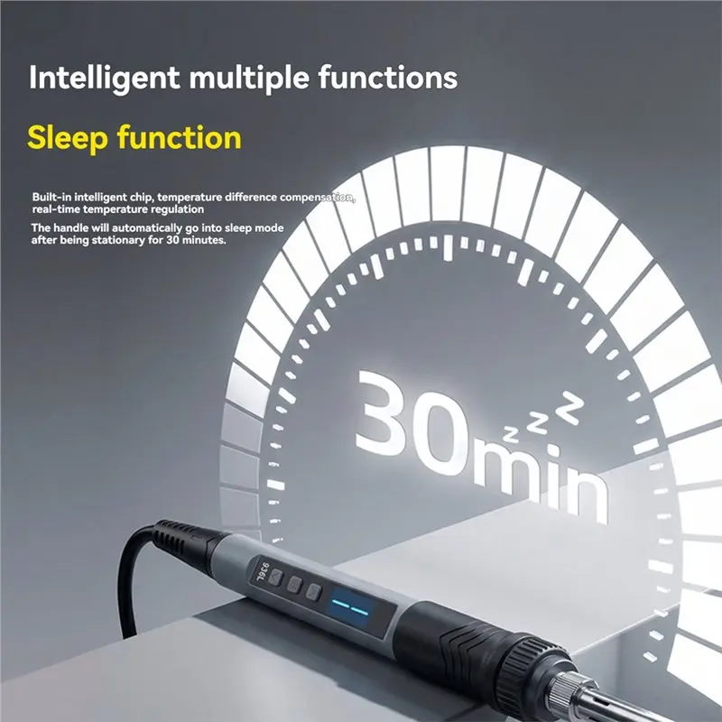 B08B-Portable Soldering Iron 90W 180-500℃ Adjustable With Digital Display 20S Quick Heat-Up Welding Tools Kit EU Plug