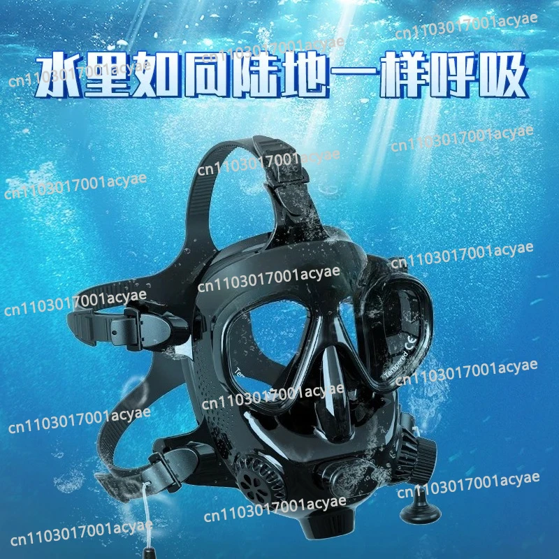 Silicone full face diving helmet M8058 mask attached underwater nose