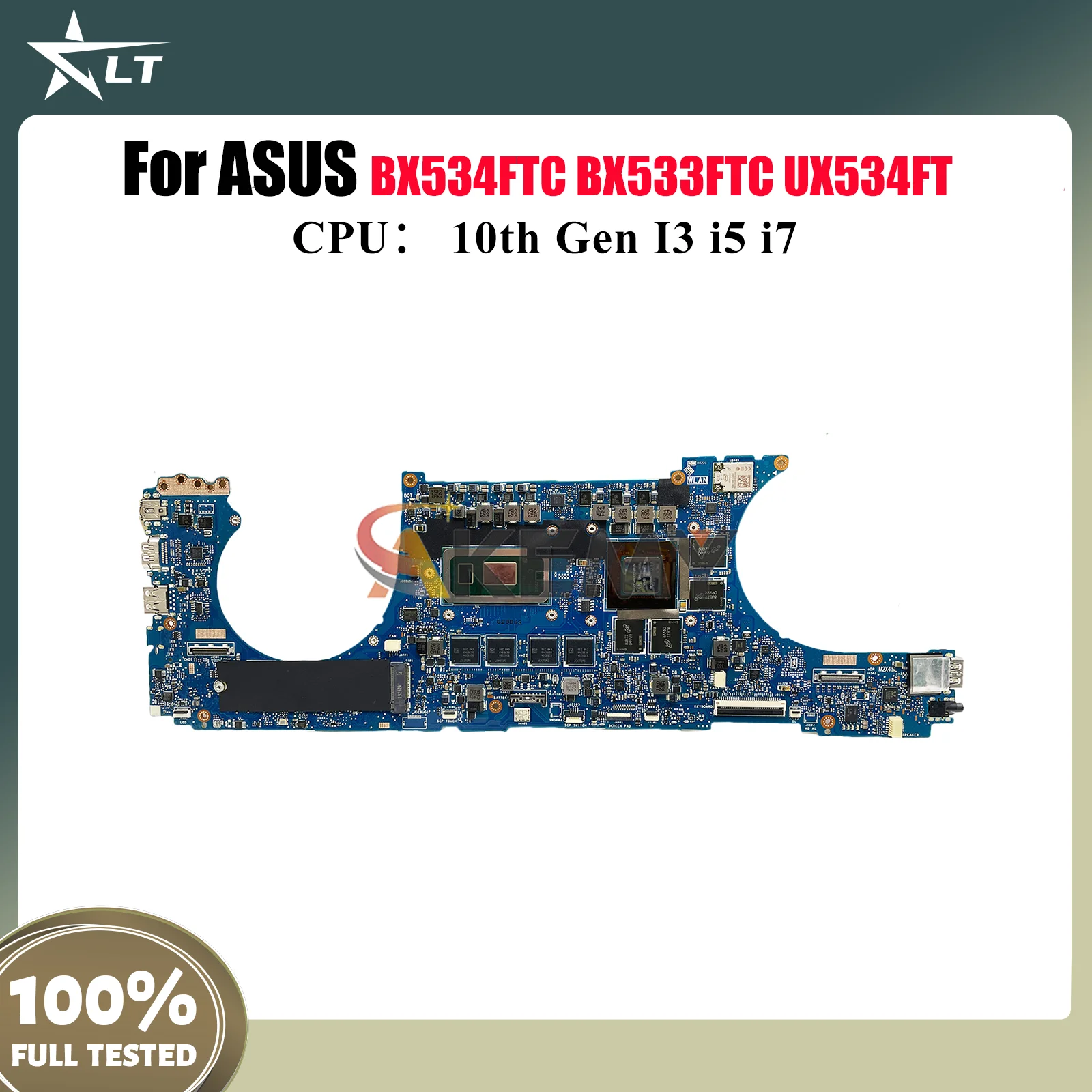 

UX534FT Материнская плата для ноутбука ASUS BX534FTC BX533FTC UX534FT UX534FTC RX534FTC UX534F BX534FT Материнская плата с 10-го поколения I3 i5 i7