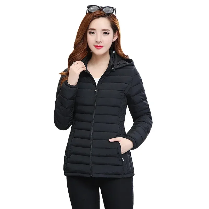 Chaqueta de invierno de alta calidad para mujer, abrigo de cuello alto, chaquetas de moda, ropa cálida para mujer, Parkas casuales, nuevo