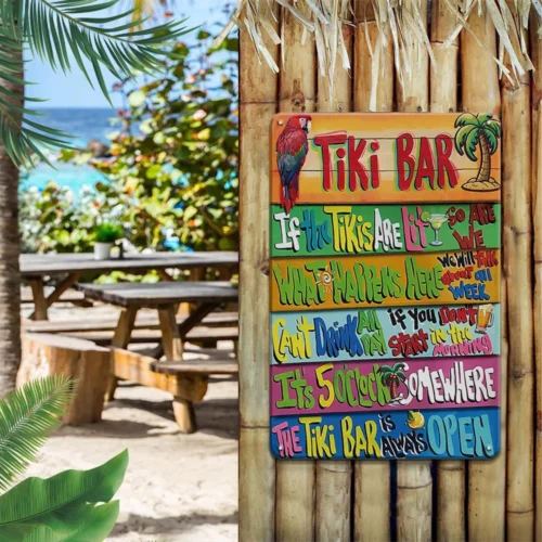 Tiki Bar Decor Beach Signs Tiki Bar Signs, Patio Signs Tiki Bar Accessories, Wel