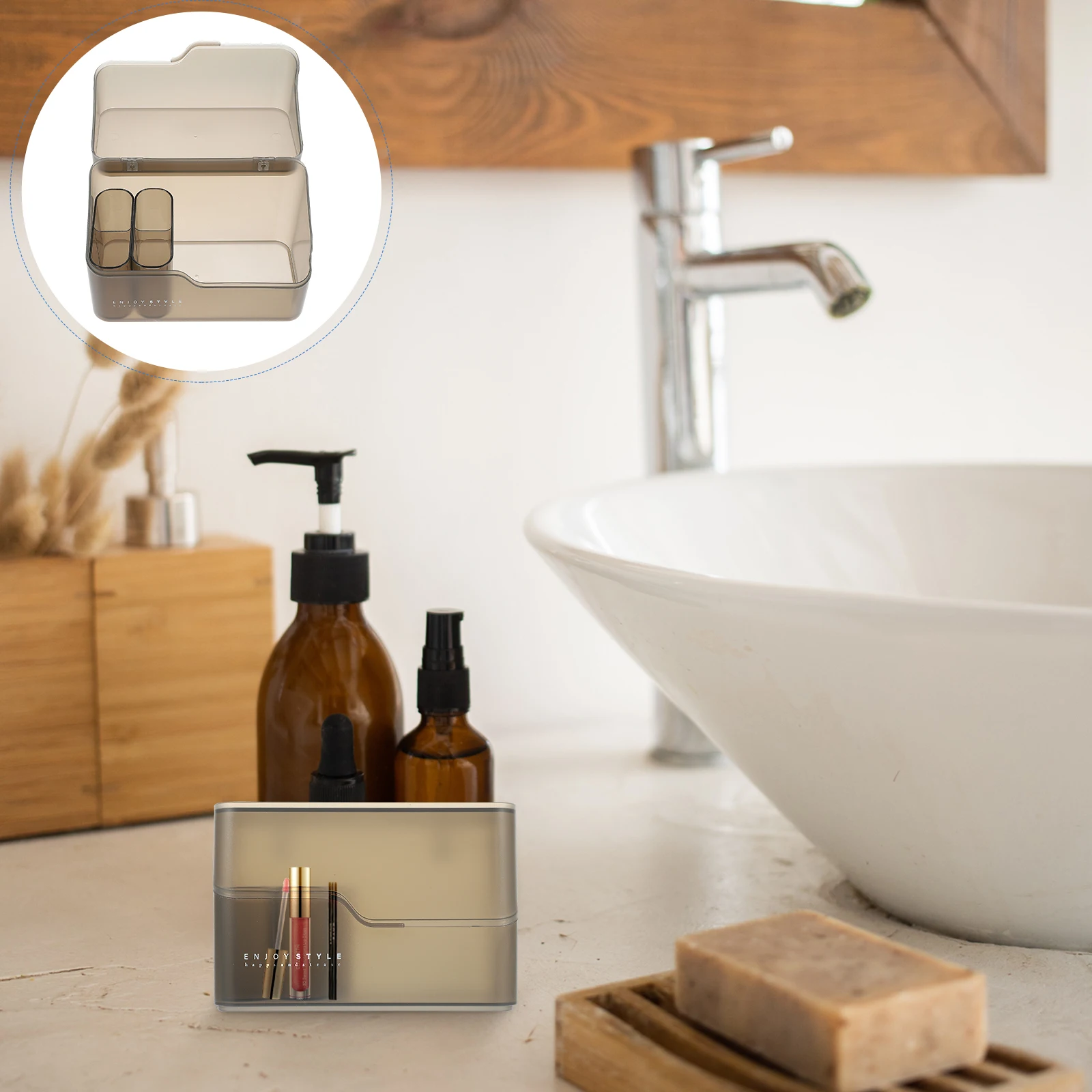 メイクアップオーガナイザー口紅ケースコンテナ Pp トラベルケースマニキュア収納ボックス家庭用収納ボックス寝室のバスルーム