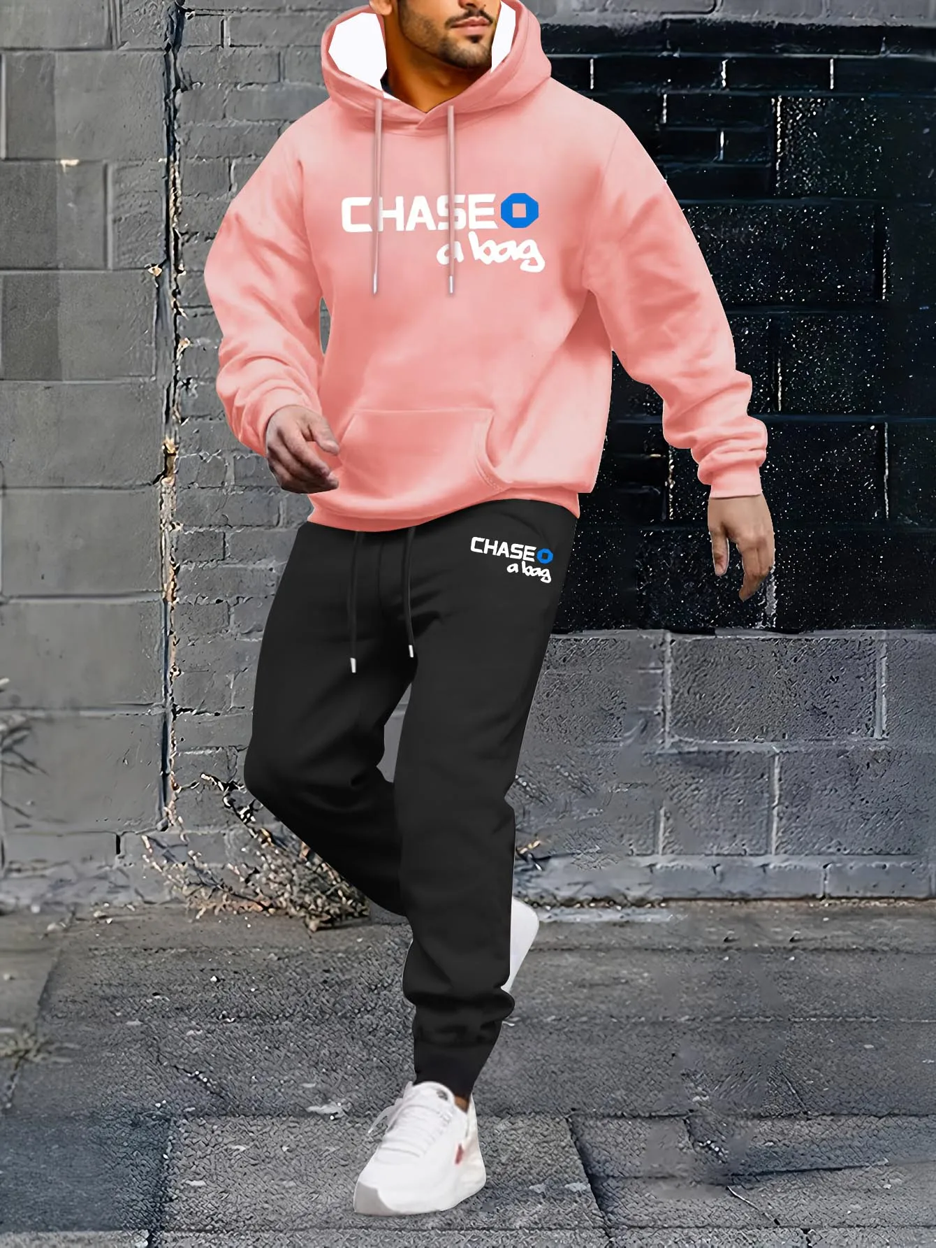 

Модная мужская одежда2025/26осень и зима, новый продукт, толстовка с капюшоном, мужской комплект с 3D принтом, толстовка с капюшоном + брюки