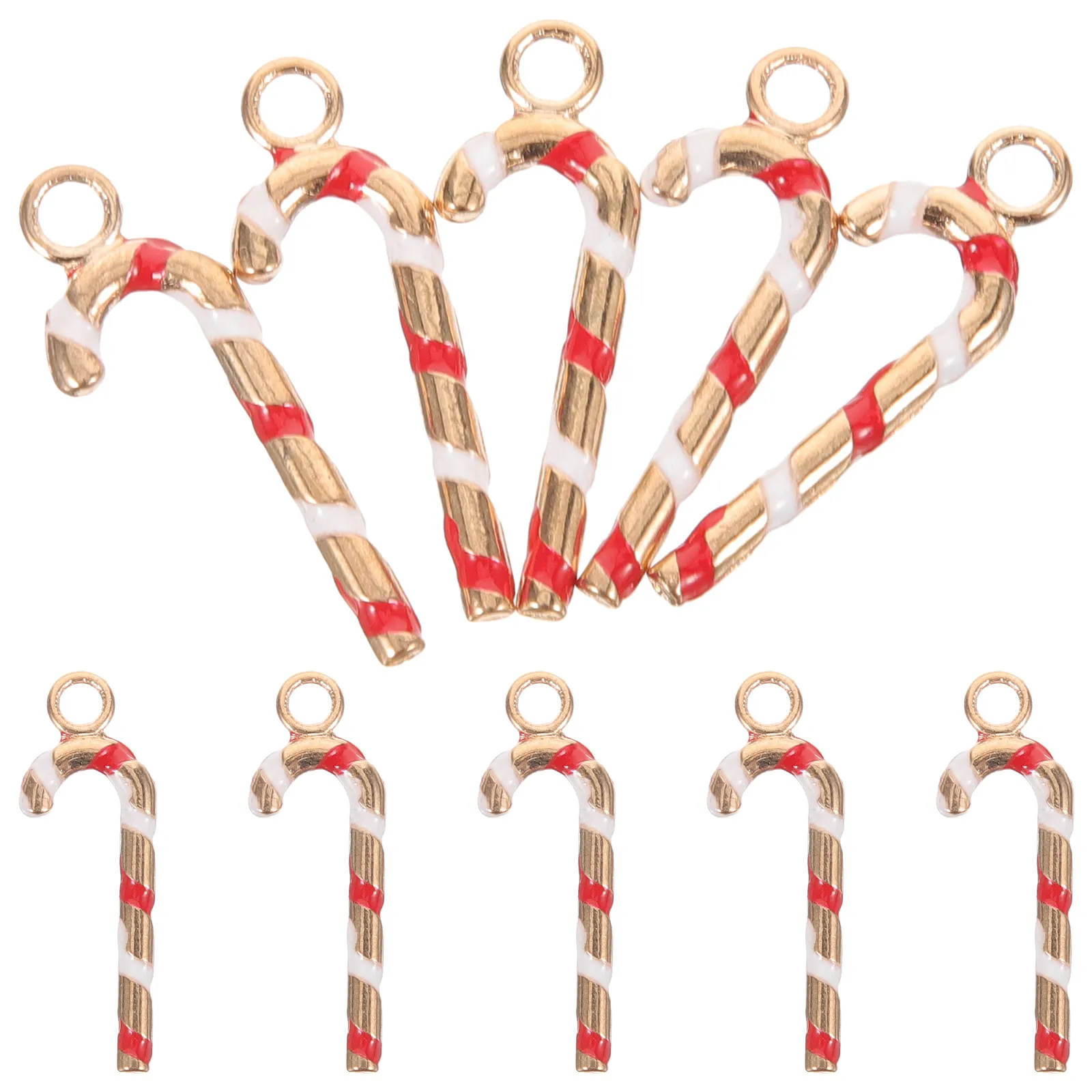 

10Pcs Christmas Pendant Charms Lightweight Fade-Resistant Mini Alloy DIY Jewelry Pendants for Necklaces Bracelets Keychains