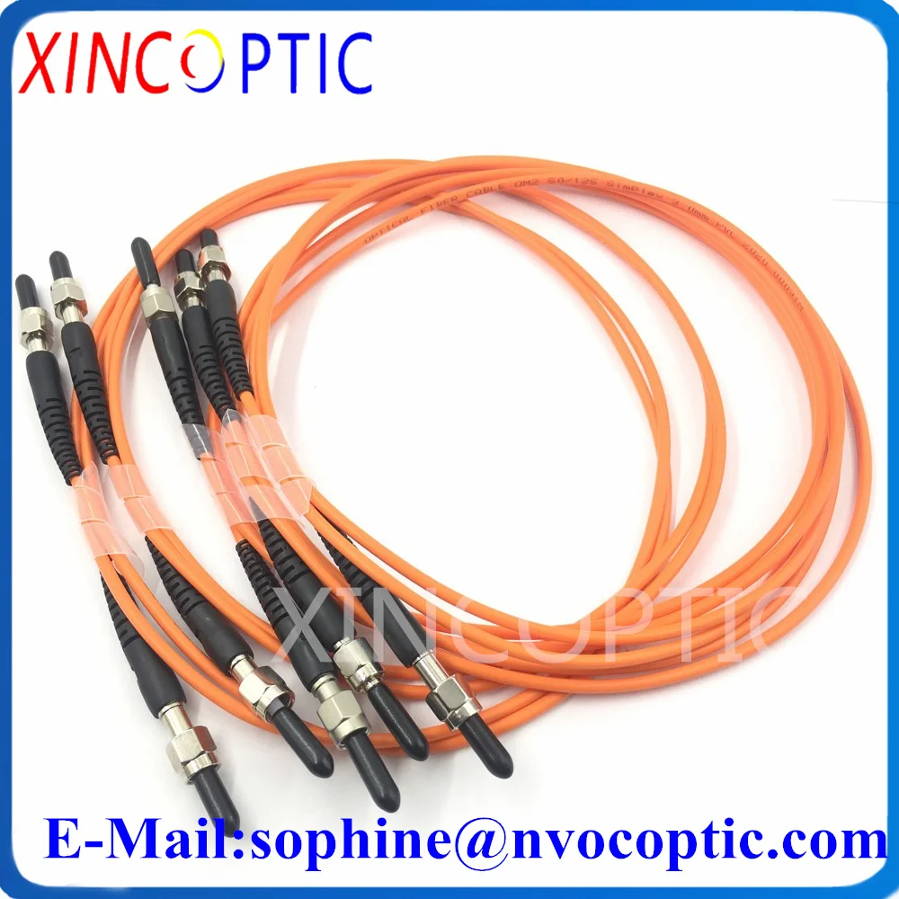 5Pcs SMA-SMA 62.5/125 Multimode Simplex 1/2/3/5/M,PVC Jacket,3.0mm SMA905 Ceramic Ferrule Fiber Optic Patch Cord Connector Cable