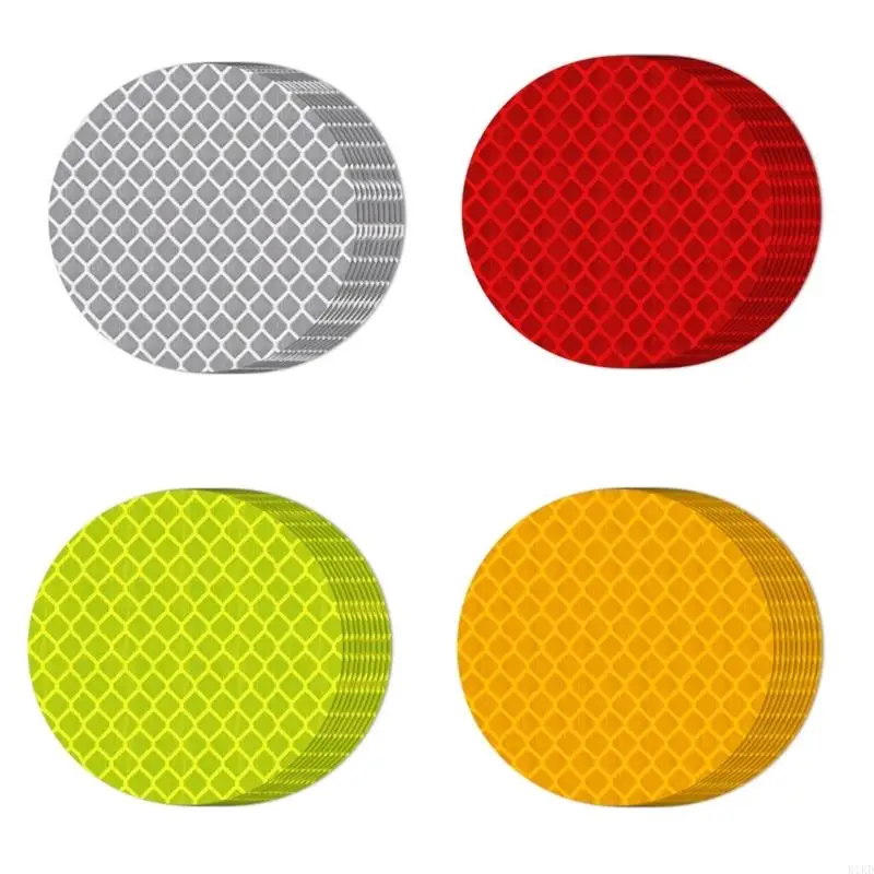 

K1KD 10packs Waterproofed Reflective Tape Car Warning Sticker Driveway Reflectors for Various Bicycles