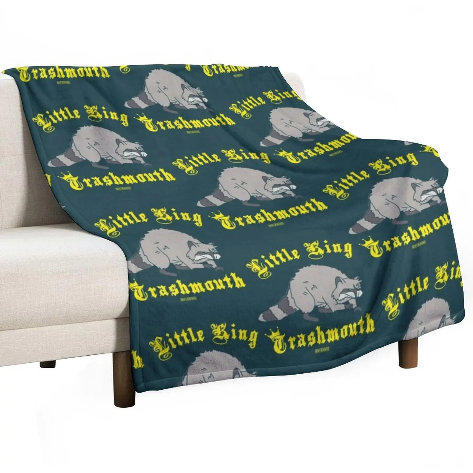 B0b_s.Burgers Little King Trashmouth Premium Throw Blanket wednesday Designers Hairy funny gift warm winter Blankets