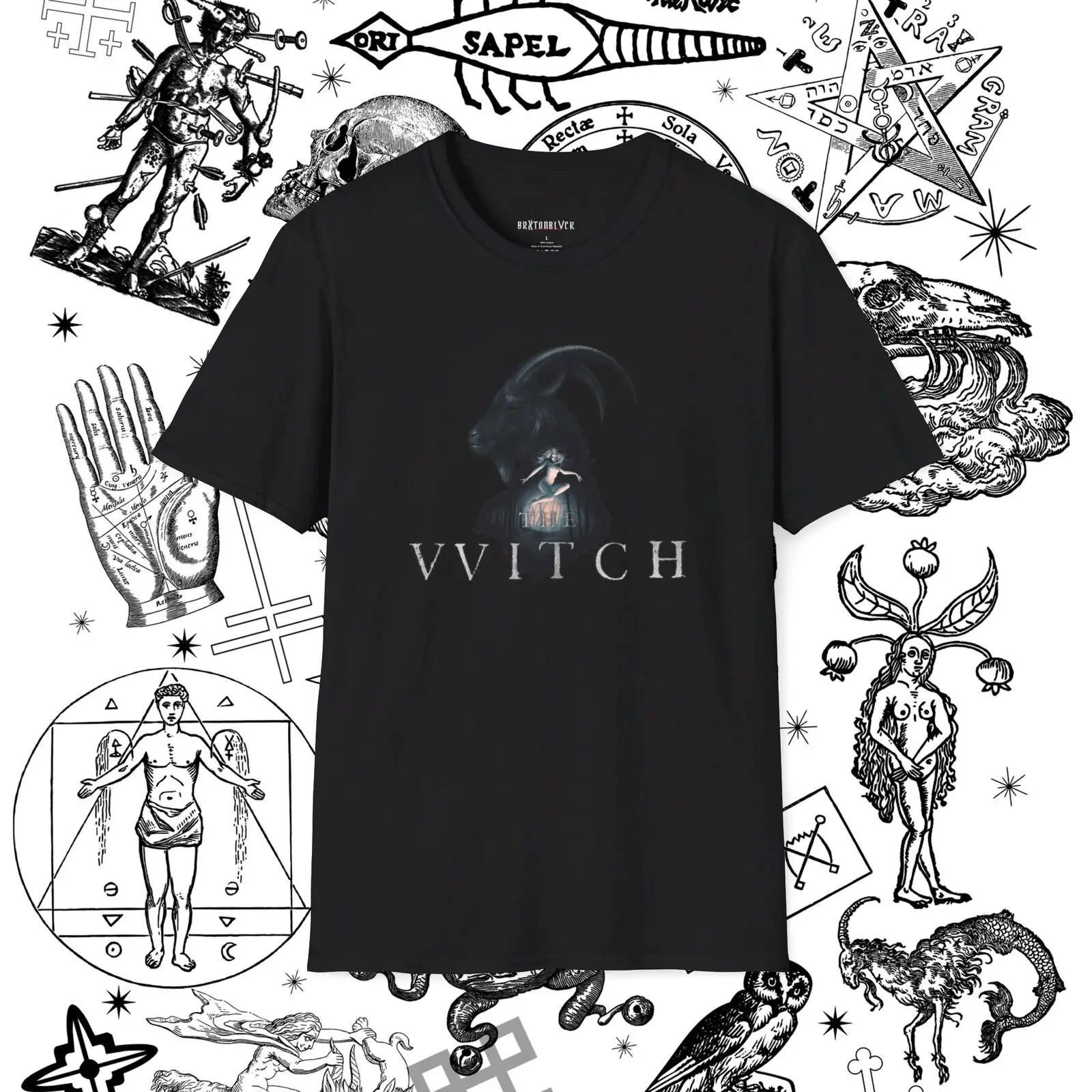 

Выцветающий и винтажный постер из фильма ужасов VVitch-Футболка-ведьма Роберт Эггерс