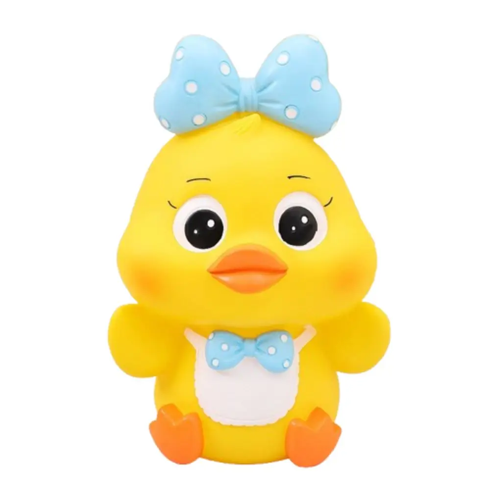 Tirelire Anti-chute en forme de petit canard jaune, réservoir d'épargne, boîtes à billets décoratives en forme de canard de dessin animé, modèle de grande capacité