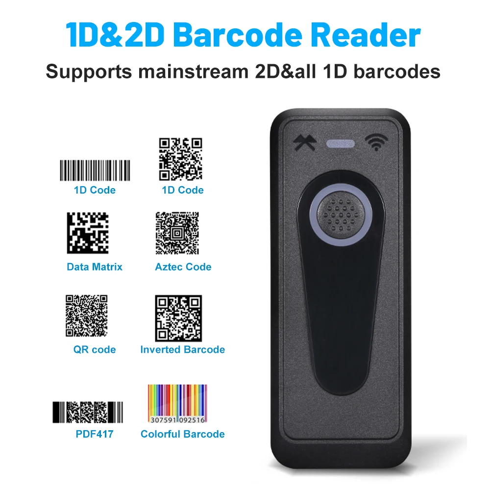 Barcode Scanner DM3 Wireless 1D 2D CMOS Scanner USB Bluetooth Mini Pocket QR Reader IOS Android Windows for Mobile Payment