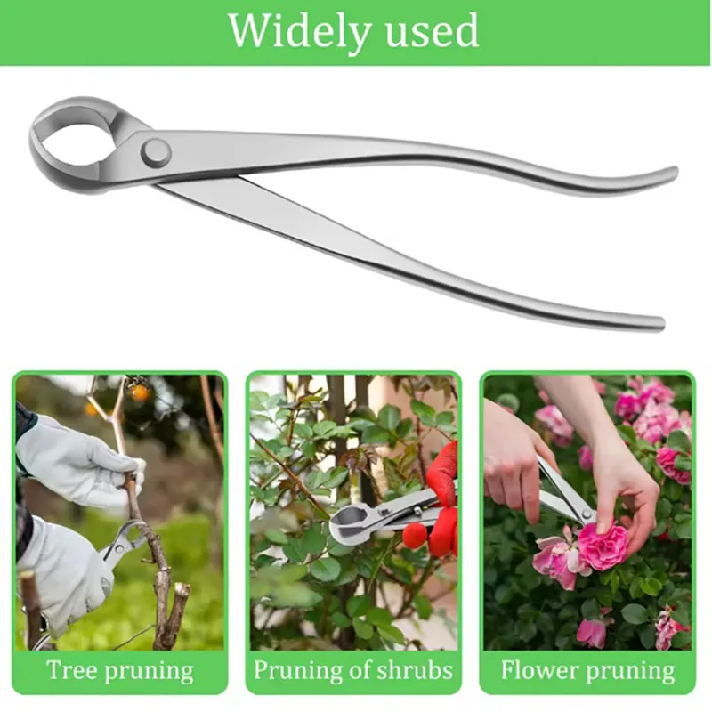 2pcs 210mm Stainless Steel Bonsai Tool Set Kit Garden Tools Knob Cutter Branch Shears Trunk Splitter Scissors Anti Slip Grip