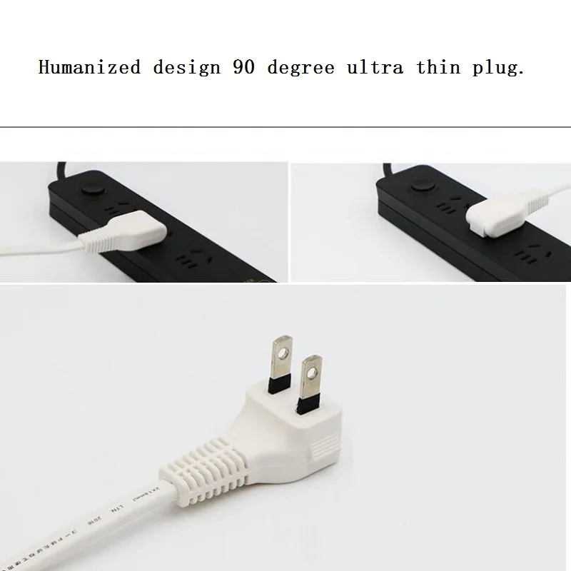 USA Japan 90 Degree Male Plug To Female Socket Power Extension Cable 1/2/3/5/8/10M 2Pin Two Flat Plug Bend Angled Cord