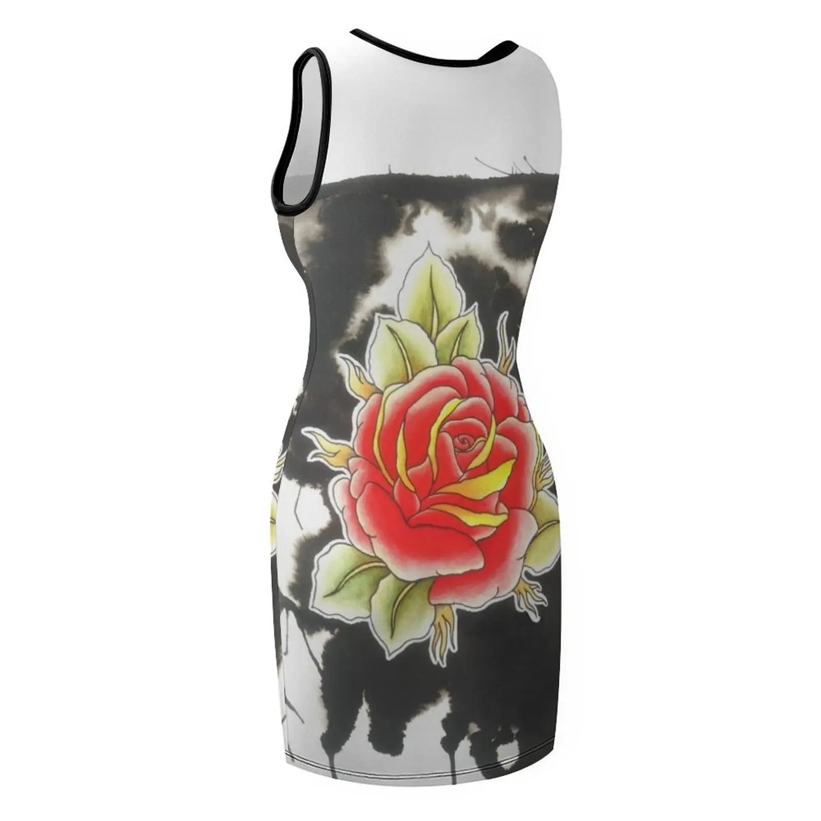 Rosa clásica. Vestido veraniego sin mangas para mujer, vestidos de verano a la moda para mujer, vestidos de verano 2025 para mujer