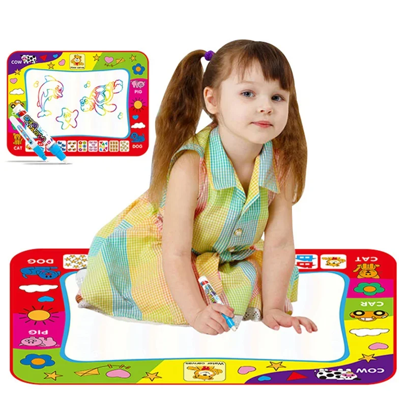 Safety Kids Painting Canvas with Magic Pen Portable Water Drawing Board Doodle Mat Playmat Early Education Toys Novelty Gifts