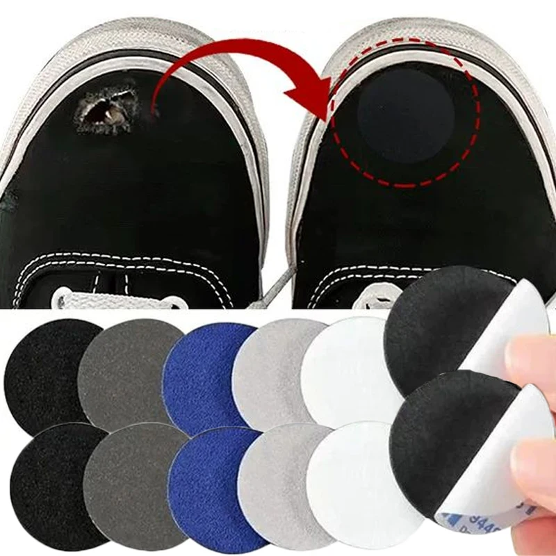 

6pcs Sports Shoes Repair Stickers Suede Heel Protector Anti-Wear Repair Holes Self-adhesive Patches Insoles Pad Foot Care Insert