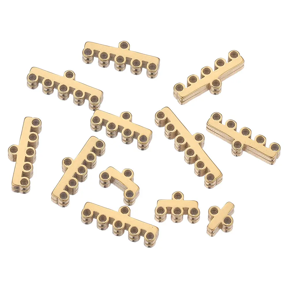 20pcs Necklace Connector Finding Component Multi Strand Bracelet Layer Clasp Buckle Pendant Bails Tassel Chandelier Charms Craft