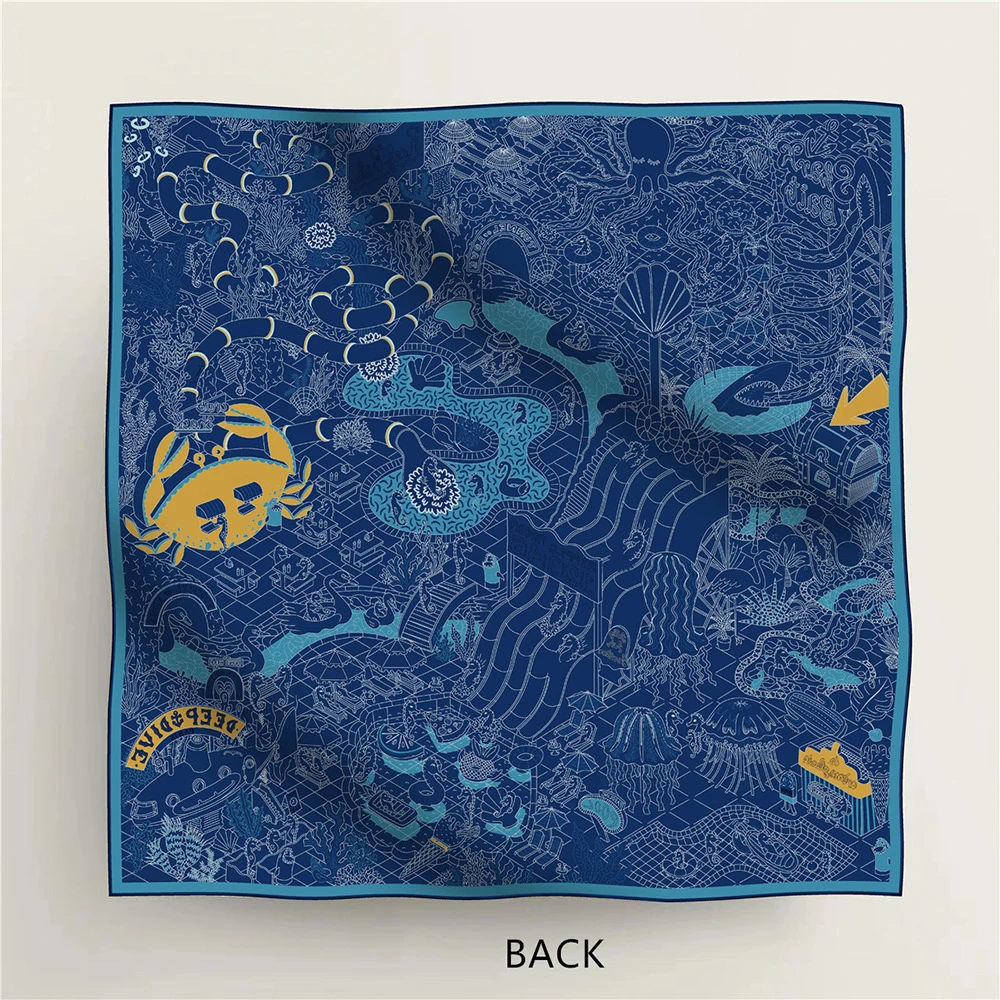 

Лето-весна, шелковый шарф, роскошные квадратные банданы, 90 см, двусторонние саржевые шали, шарфы для головы, подарок для мамы и любовника