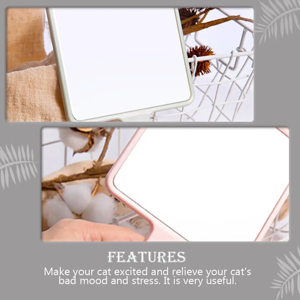 

3Pcs Portable Makeup Mirror Small Handle Adorable Handheld Compact Mirror Girls Teens Women Makeup Accessory Hairdressing Supply