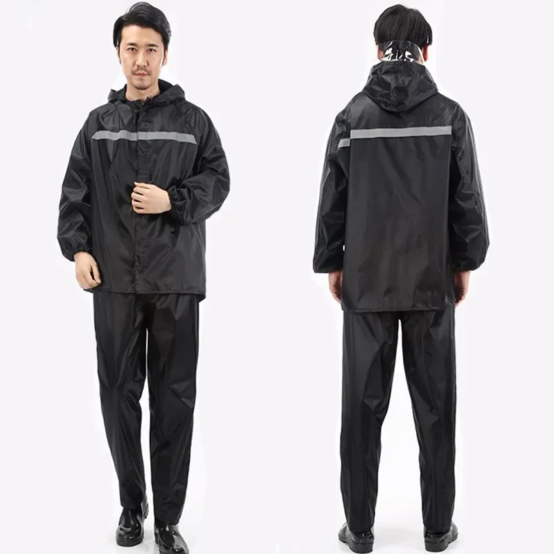 Labor Protection Rainstorm Protection Raincoat and Rain Pants Suit Outdoor Motorcycle Men\'s Riding Reflective Split Raincoat