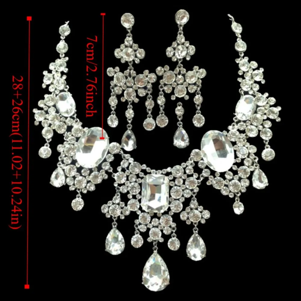 Crystal Women's Wedding Jewelry Set Rhinestone Earrings Greek Goddess Jewelry Kit Baroque Bridal Rhinestone Jewelry Set Lady