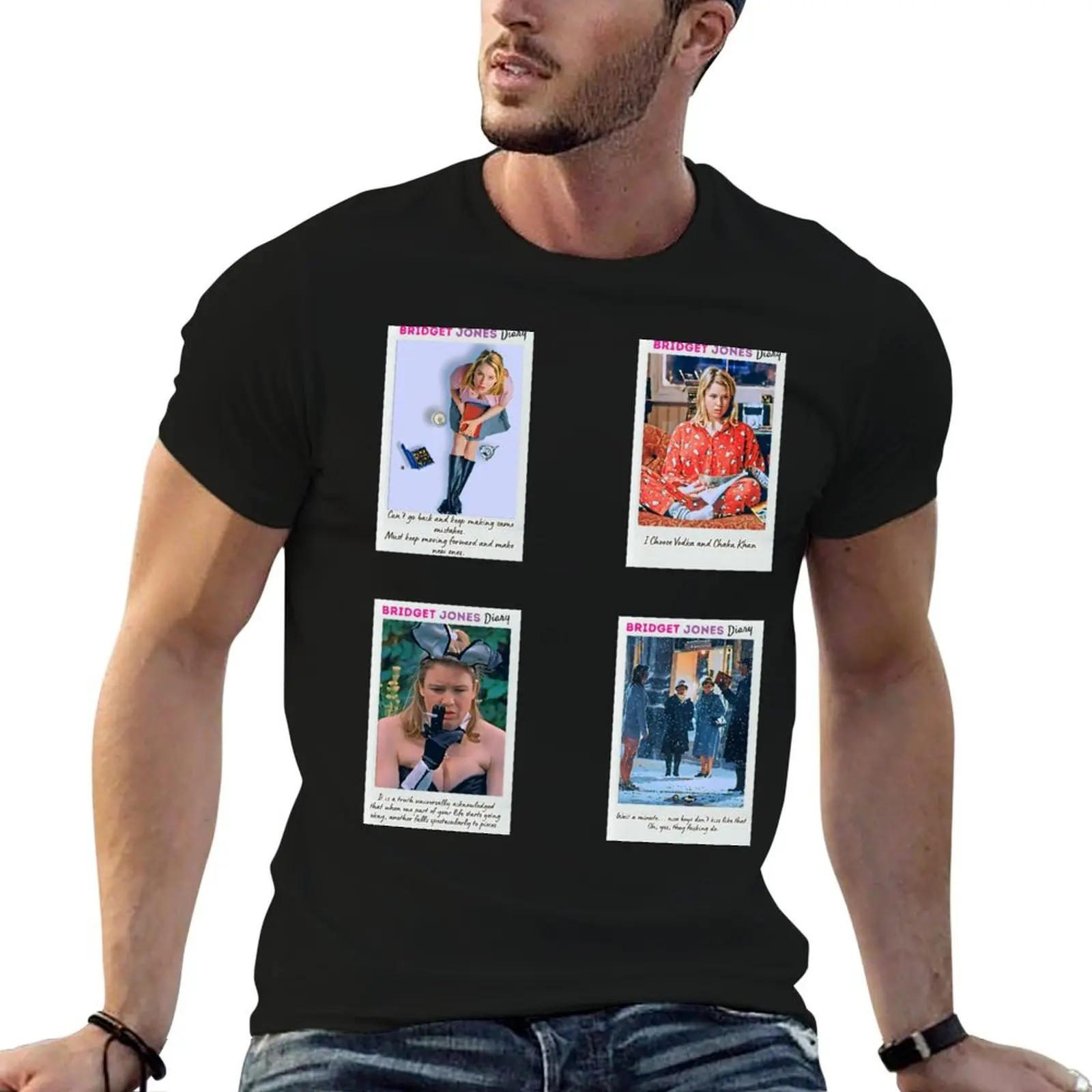 Bridget Jones's Diary Sticker Set / T Shirt T-Shirt Stain Resistant Casual Tee