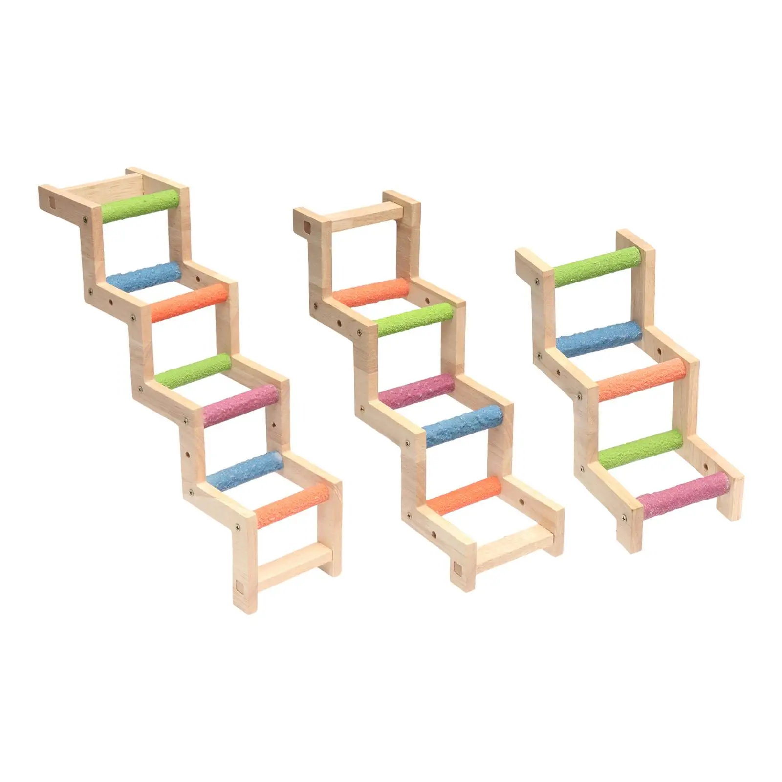 Bird Ladder, Climbing Ladder, Parrot Step Ladder, Wooden Bird Bridge for Cockatiels Small Medium Parrot Finch