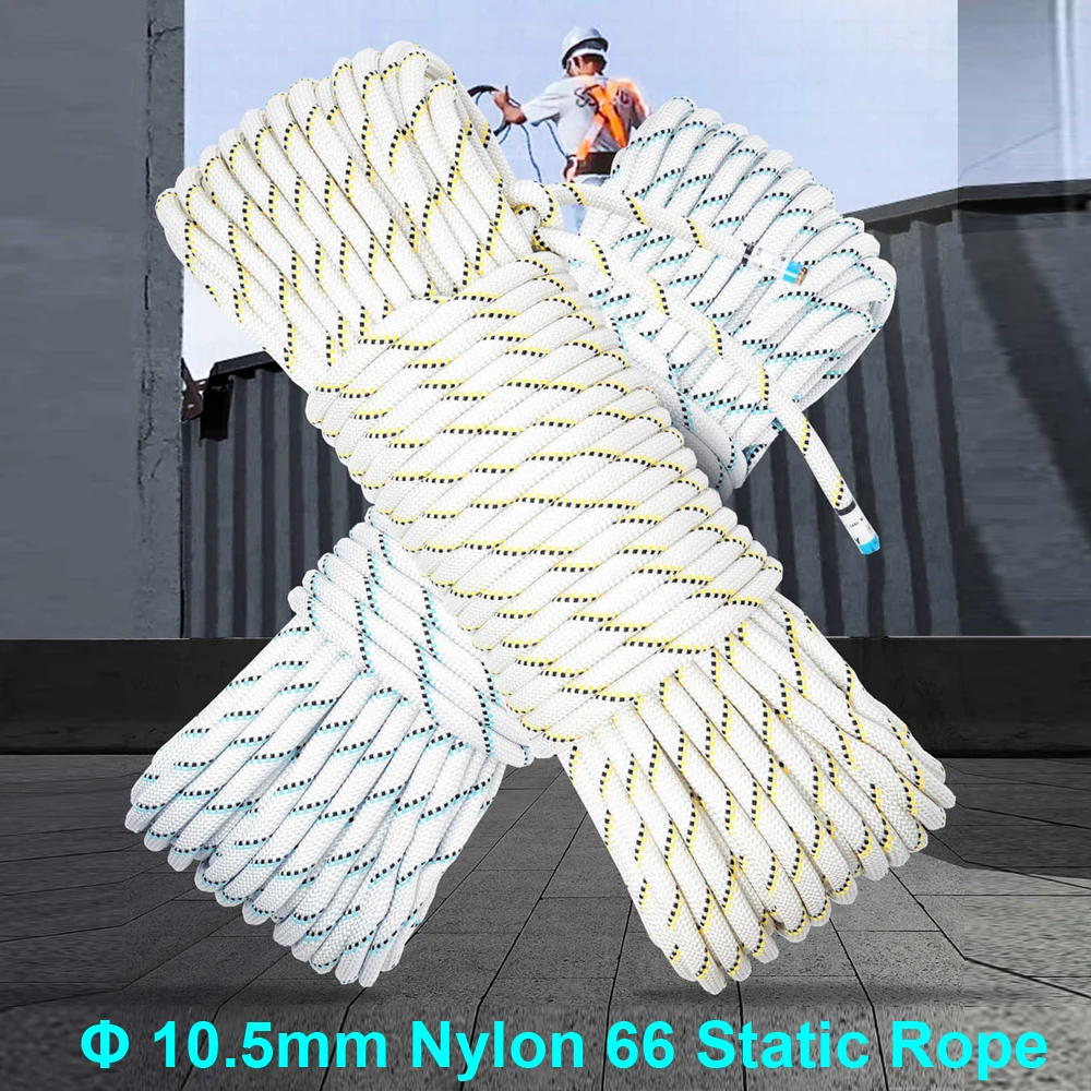 

Φ10.5mm Nylon 66 Static Rope, Wear-Resistant Rope,Outdoor High-Altitude Operation Safety,Speed Descent,Climbing And Rescue,P899