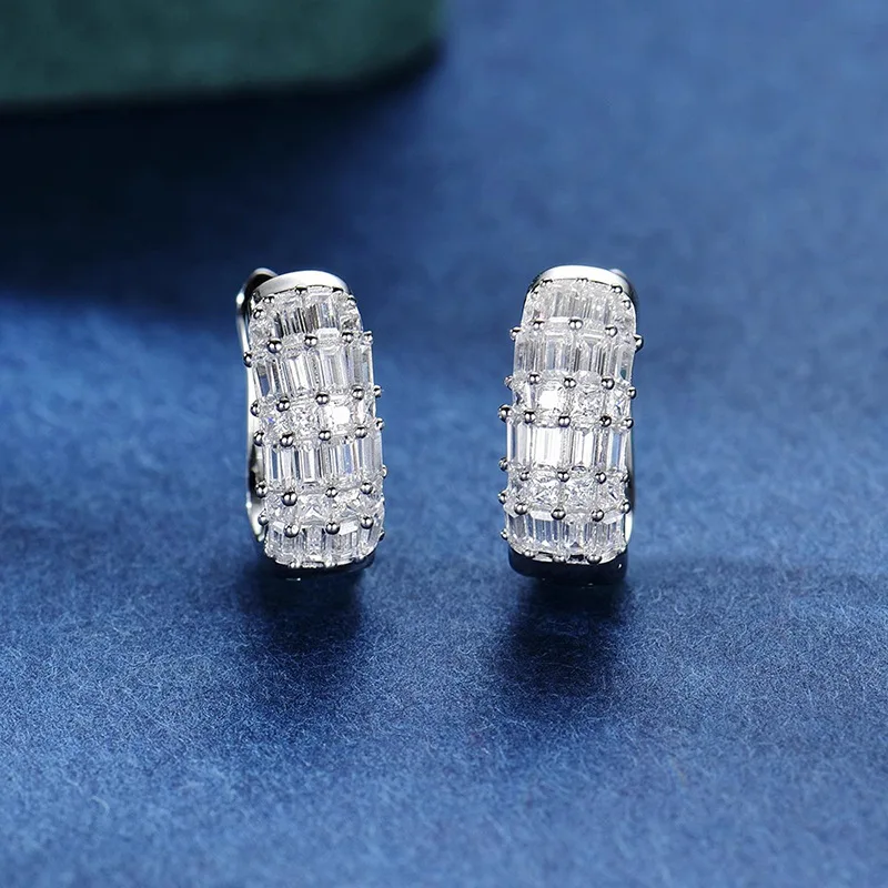 2026 New European and American New Opposite Sex Zircon Earrings with A Casual and High-end Feel, Exquisite and Versatile Jewelry