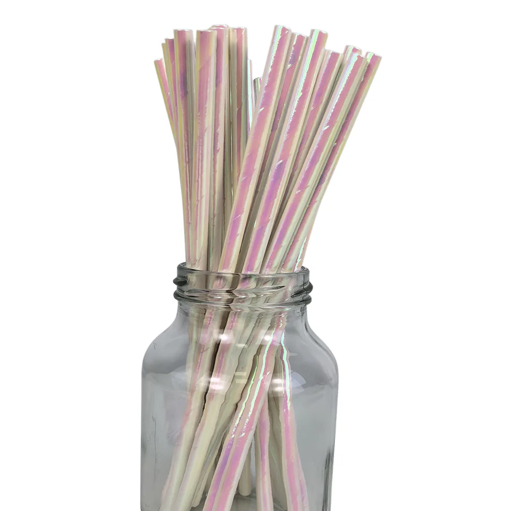 25-500 Stück Biologisch Abbaubare Farbige Papierstrohhalme für Saftgetränke, Hochzeit, Babyparty, Geburtstag, Weihnachtsdekoration, Partyzubehör – Detail 2