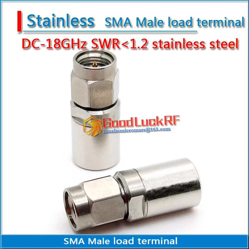 

High-quality SMA Male Female load coaxial Termination DUMMY load DC-18GHz SWR less than 1.2 50 ohm stainless RF Coaxial Adapters