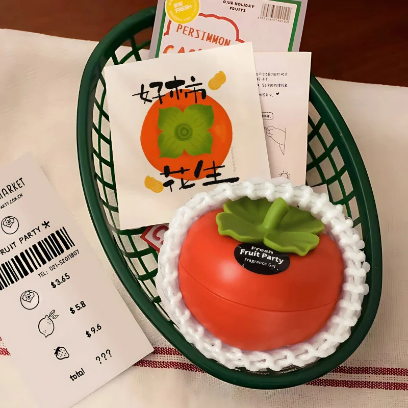 

Persimmon Shape Solid Air Freshener | Mild Fruity Scent | Handmade Alcohol-Free Long-Lasting Deodorizer Car Decor