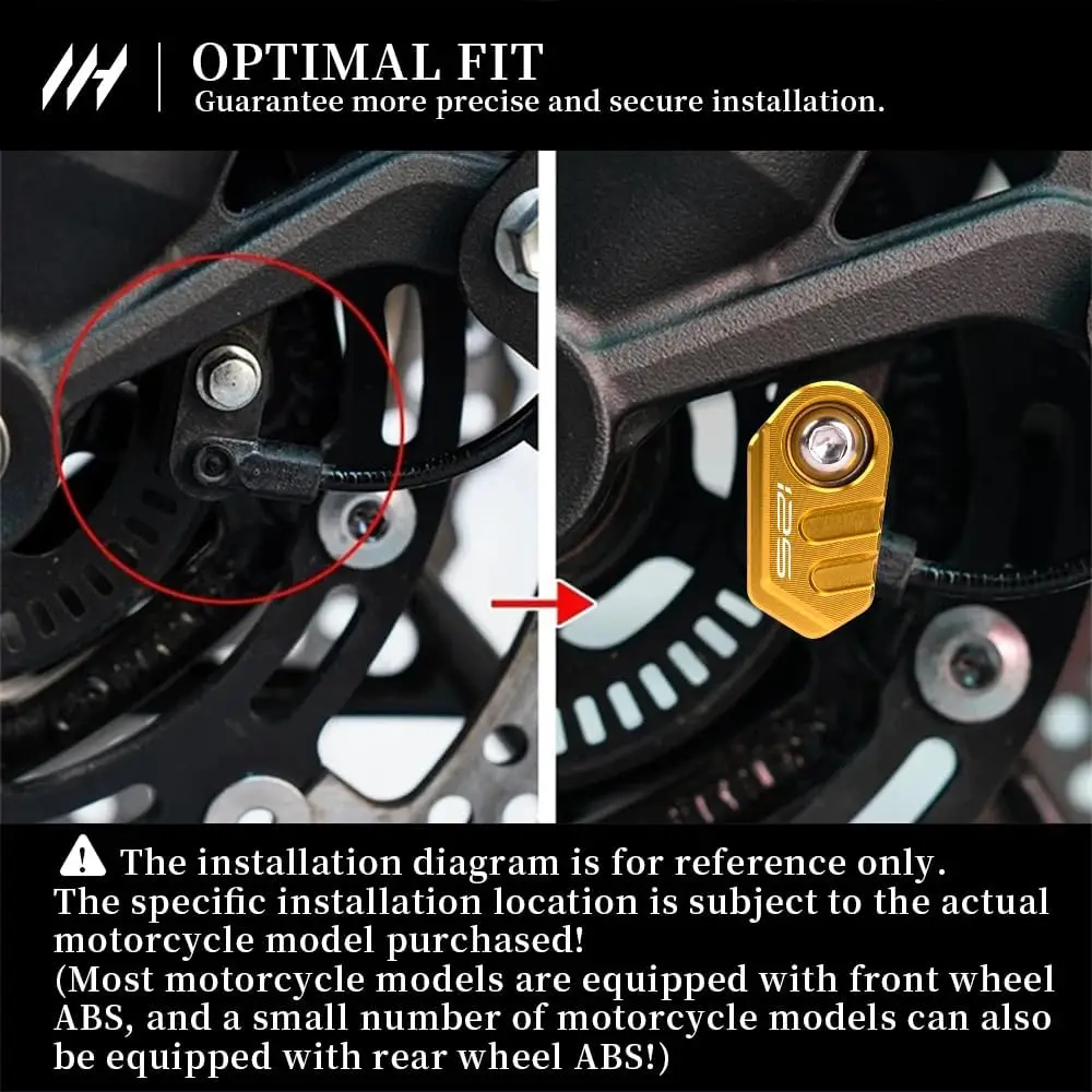 Motorcycle ABS Sensor Guard For Z125 2017-2024 CNC Aluminum Cover Front or Rear Sensor Protection z125 Accessories